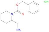 1-Piperidinecarboxylic acid, 2-(aminomethyl)-, phenylmethyl ester, hydrochloride (1:1)