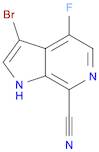 1H-Pyrrolo[2,3-c]pyridine-7-carbonitrile, 3-bromo-4-fluoro-