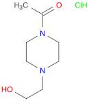 Ethanone, 1-[4-(2-hydroxyethyl)-1-piperazinyl]-, hydrochloride (1:1)