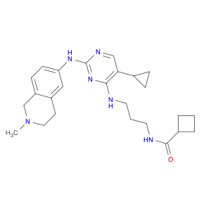 Cyclobutanecarboxamide, N-[3-[[5-cyclopropyl-2-[(1,2,3,4-tetrahydro-2-methyl-6-isoquinolinyl)amino…