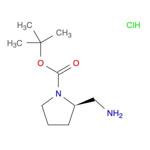 1-Pyrrolidinecarboxylic acid, 2-(aminomethyl)-, 1,1-dimethylethyl ester, hydrochloride (1:1), (2R)-