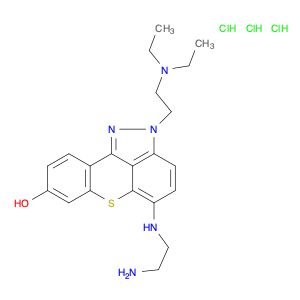 2H-[1]Benzothiopyrano[4,3,2-cd]indazol-8-ol, 5-[(2-aminoethyl)amino]-2-[2-(diethylamino)ethyl]-, h…