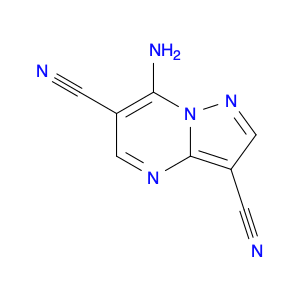 Pyrazolo[1,5-a]pyrimidine-3,6-dicarbonitrile, 7-amino-