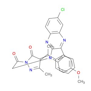 1-(2-(2-Chloro-6H-indolo[2,3-b]quinoxalin-6-yl)acetyl)-4-(1-(4-methoxyphenyl)ethylidene)-3-methyl-…