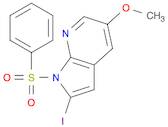 1H-Pyrrolo[2,3-b]pyridine, 2-iodo-5-methoxy-1-(phenylsulfonyl)-