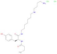 Benzenepropanamide, N-[7-[(4-aminobutyl)amino]heptyl]-4-hydroxy-α-[(1-oxobutyl)amino]-, hydrochl...