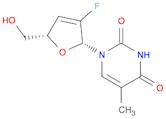 Uridine, 2',3'-didehydro-2',3'-dideoxy-2'-fluoro-5-methyl-