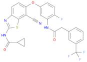 Benzeneacetamide, N-[5-[[7-cyano-2-[(cyclopropylcarbonyl)amino]-6-benzothiazolyl]oxy]-2-fluoroph...