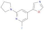 Pyridine, 2-fluoro-4-(5-oxazolyl)-6-(1-pyrrolidinyl)-