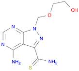 1H-Pyrazolo[3,4-d]pyrimidine-3-carbothioamide, 4-amino-1-[(2-hydroxyethoxy)methyl]-