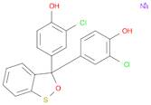 Phenol, 4,4'-(3H-2,1-benzoxathiol-3-ylidene)bis[2-chloro-, sodium salt (1:1)