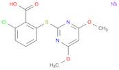 Benzoic acid, 2-chloro-6-[(4,6-dimethoxy-2-pyrimidinyl)thio]-, sodium salt (1:1)