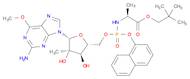 L-Alanine, N-(2'-C-methyl-6-O-methyl-P-1-naphthalenyl-5'-guanylyl)-, 2,2-dimethylpropyl ester