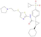 Cyclopropanecarboxamide, 2-cyclohexyl-1-[4-(cyclopropylsulfonyl)phenyl]-N-[5-[[2-(1-pyrrolidinyl)e…