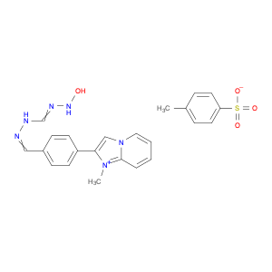 Imidazo[1,2-a]pyridinium, 2-[4-[[[(hydroxyamino)iminomethyl]hydrazono]methyl]phenyl]-1-methyl-, sa…