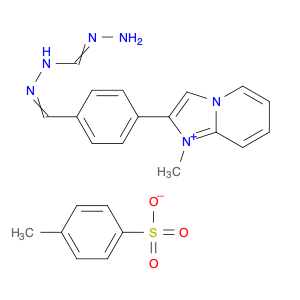 Imidazo[1,2-a]pyridinium, 2-[4-[[(aminoiminomethyl)hydrazono]methyl]phenyl]-1-methyl-, salt with 4…