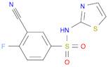 Benzenesulfonamide, 3-cyano-4-fluoro-N-2-thiazolyl-