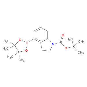 1H-Indole-1-carboxylic acid, 2,3-dihydro-4-(4,4,5,5-tetramethyl-1,3,2-dioxaborolan-2-yl)-, 1,1-d...