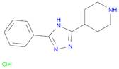 Piperidine, 4-(5-phenyl-1H-1,2,4-triazol-3-yl)-, hydrochloride (1:1)