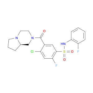 Benzenesulfonamide, 4-chloro-2-fluoro-N-(2-fluorophenyl)-5-[[(8aR)-hexahydropyrrolo[1,2-a]pyrazi...