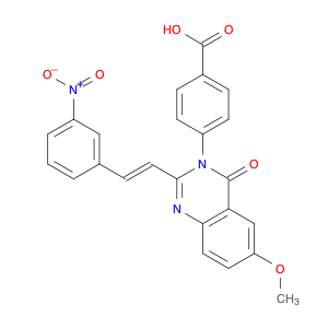 Benzoic acid, 4-[6-methoxy-2-[(1E)-2-(3-nitrophenyl)ethenyl]-4-oxo-3(4H)-quinazolinyl]-