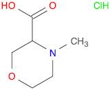 3-Morpholinecarboxylic acid, 4-methyl-, hydrochloride (1:1)