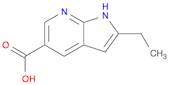 1H-Pyrrolo[2,3-b]pyridine-5-carboxylic acid, 2-ethyl-