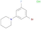 Piperidine, 1-(3-bromo-5-fluorophenyl)-, hydrochloride (1:1)