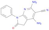 1H-Pyrrolo[2,3-b]pyridine-5-carbonitrile, 4,6-diamino-2,3-dihydro-2-oxo-1-phenyl-