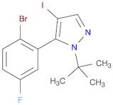 1H-Pyrazole, 5-(2-bromo-5-fluorophenyl)-1-(1,1-dimethylethyl)-4-iodo-