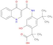 Benzeneacetic acid, 4-[[(1,4-dihydro-4-oxo-3-quinolinyl)carbonyl]amino]-5-(1,1-dimethylethyl)-2-hy…