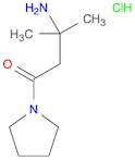 1-Butanone, 3-amino-3-methyl-1-(1-pyrrolidinyl)-, hydrochloride (1:1)