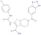 Thieno[2,3-c]pyridine-3-carboxamide, 6-(1H-benzotriazol-6-ylcarbonyl)-2-[[[(4-chlorophenyl)amino]c…