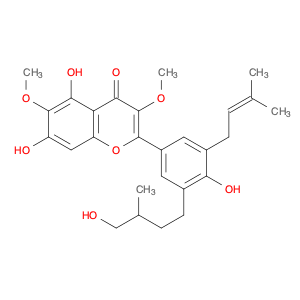 4H-1-Benzopyran-4-one, 5,7-dihydroxy-2-[4-hydroxy-3-(4-hydroxy-3-methylbutyl)-5-(3-methyl-2-buten-…