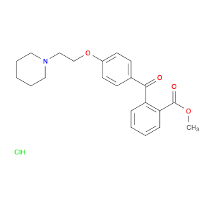 Benzoic acid, 2-[4-[2-(1-piperidinyl)ethoxy]benzoyl]-, methyl ester, hydrochloride (1:1)