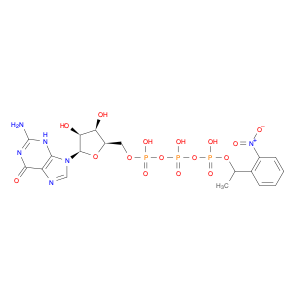 Guanosine 5'-(tetrahydrogen triphosphate), P''-[1-(2-nitrophenyl)ethyl] ester