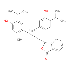 1(3H)-Isobenzofuranone, 3,3-bis[4-hydroxy-2-methyl-5-(1-methylethyl)phenyl]-