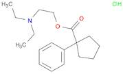 Cyclopentanecarboxylic acid, 1-phenyl-, 2-(diethylamino)ethyl ester, hydrochloride (1:1)