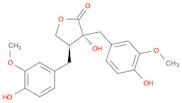 2(3H)-Furanone, dihydro-3-hydroxy-3,4-bis[(4-hydroxy-3-methoxyphenyl)methyl]-, (3R,4S)-