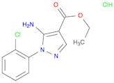 1H-Pyrazole-4-carboxylic acid, 5-amino-1-(2-chlorophenyl)-, ethyl ester, hydrochloride (1:1)