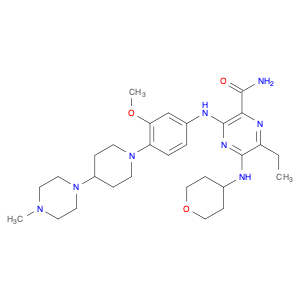 2-Pyrazinecarboxamide, 6-ethyl-3-[[3-methoxy-4-[4-(4-methyl-1-piperazinyl)-1-piperidinyl]phenyl]am…