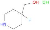 4-Piperidinemethanol, 4-fluoro-, hydrochloride (1:1)