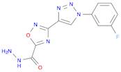 1,2,4-Oxadiazole-5-carboxylic acid, 3-[1-(3-fluorophenyl)-1H-1,2,3-triazol-4-yl]-, hydrazide