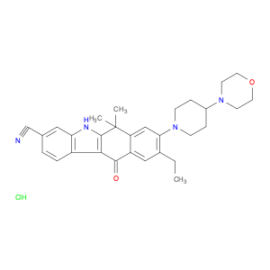 5H-Benzo[b]carbazole-3-carbonitrile, 9-ethyl-6,11-dihydro-6,6-dimethyl-8-[4-(4-morpholinyl)-1-pi...