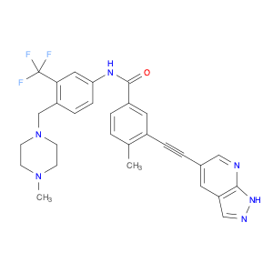 Benzamide, 4-methyl-N-[4-[(4-methyl-1-piperazinyl)methyl]-3-(trifluoromethyl)phenyl]-3-[2-(1H-pyra…