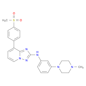 [1,2,4]Triazolo[1,5-a]pyridin-2-amine, N-[3-(4-methyl-1-piperazinyl)phenyl]-8-[4-(methylsulfonyl)p…