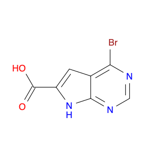 7H-Pyrrolo[2,3-d]pyrimidine-6-carboxylic acid, 4-bromo-