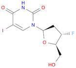 Uridine, 2',3'-dideoxy-3'-fluoro-5-iodo-