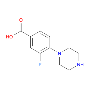 Benzoic acid, 3-fluoro-4-(1-piperazinyl)-