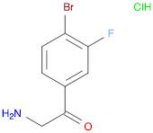 Ethanone, 2-amino-1-(4-bromo-3-fluorophenyl)-, hydrochloride (1:1)